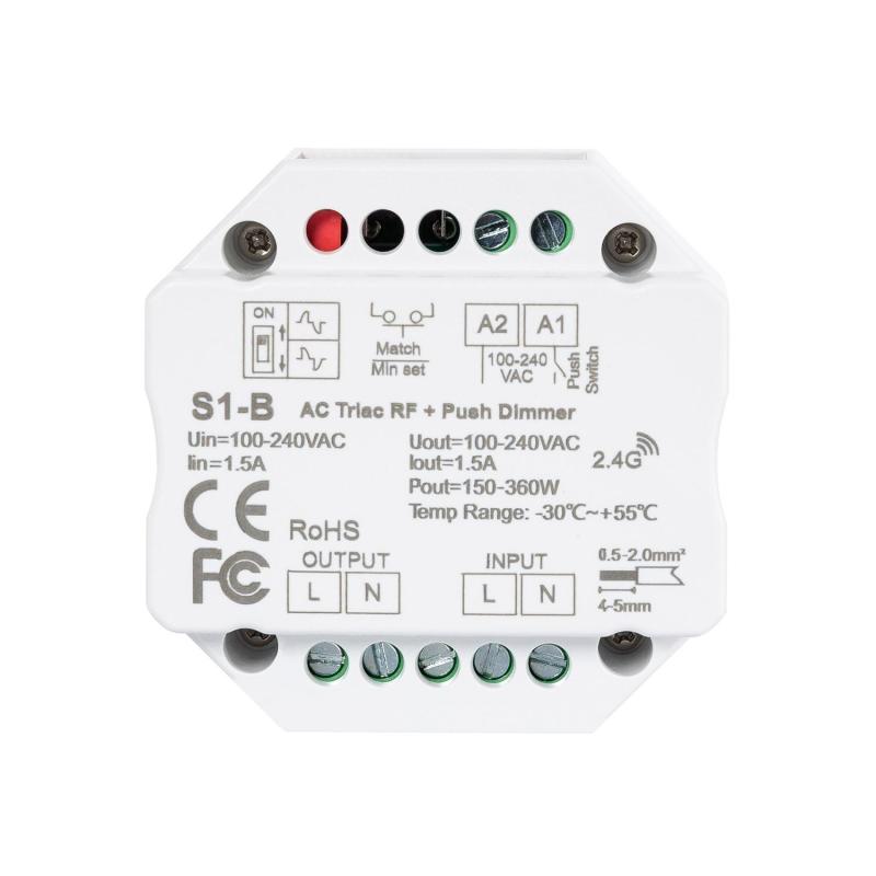 Image of TRIAC LED Dimmer RF/Pushbutton