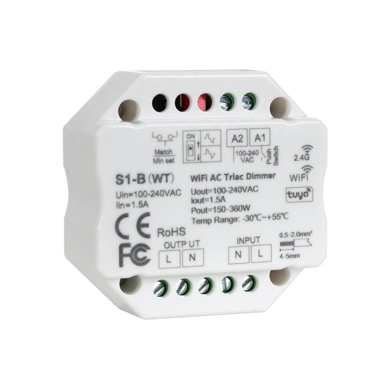 Image of TRIAC LED Dimmer WiFi compatible with Pushbutton