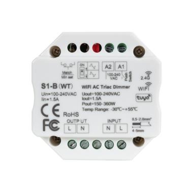 Image of TRIAC LED Dimmer WiFi compatible with Pushbutton