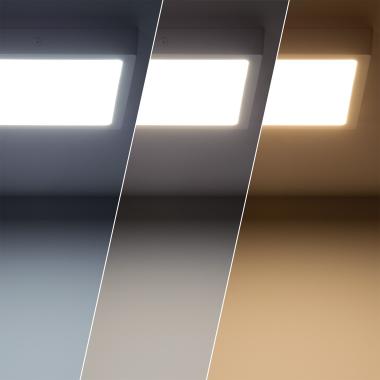 Image of 18W Square Selectable LED Flush Ceiling Light RA90 UGR17 Microprismatic 205x205 mm