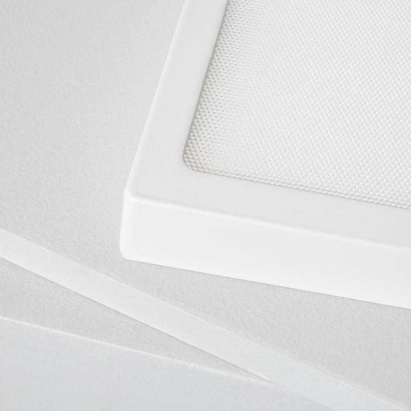 Image of 18W Square Selectable LED Flush Ceiling Light RA90 UGR17 Microprismatic 205x205 mm