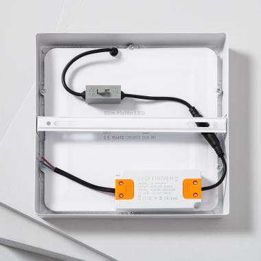 Image of 18W Square Selectable LED Flush Ceiling Light RA90 UGR17 Microprismatic 205x205 mm