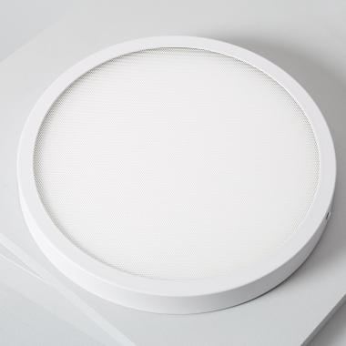 Image of Round Microprismatic 24W Colour Selectable LED Flush Ceiling Light 280mm