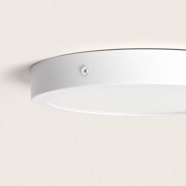 Image of 18W Round Selectable LED Flush Ceiling Light RA90 UGR17 Microprismatic D205 mm