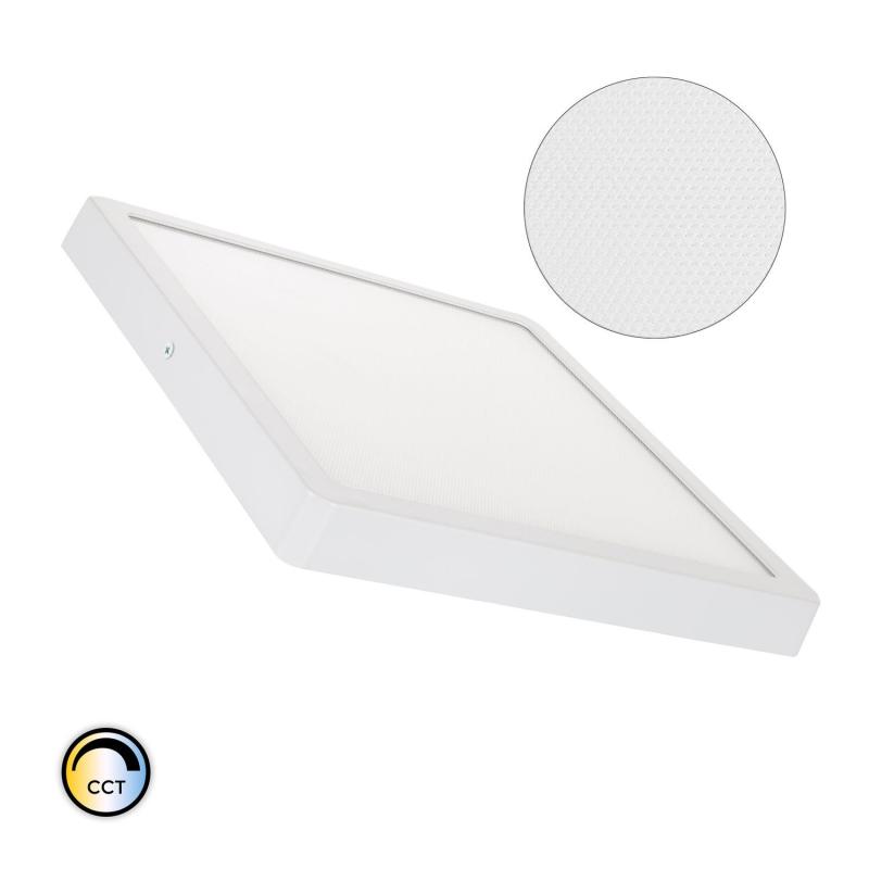 Image of 24W Square Selectable LED Flush Ceiling Light RA90 UGR17 Microprismatic 280x280 mm