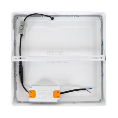 Image of 24W Square Selectable LED Flush Ceiling Light RA90 UGR17 Microprismatic 280x280 mm