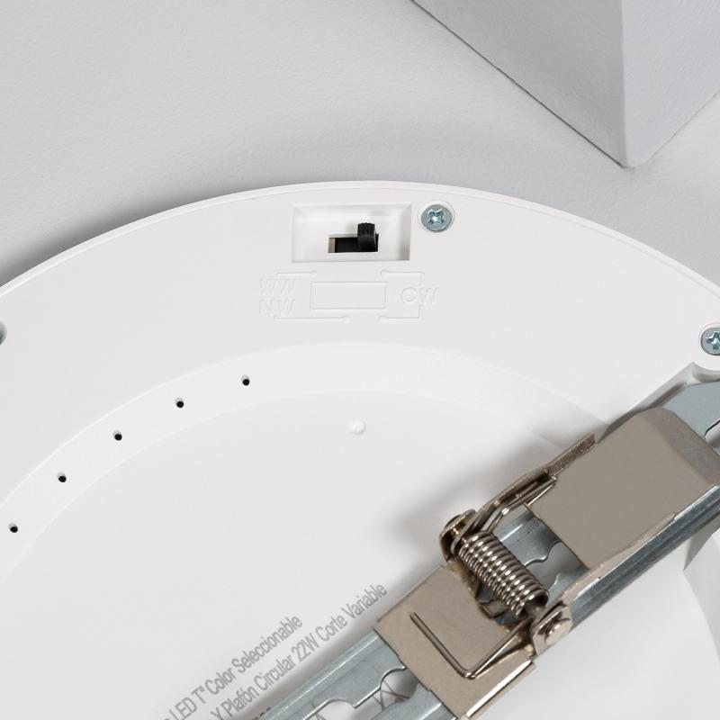 Image of Plate Round 22W Colour Selectable LED Flush Ceiling Light