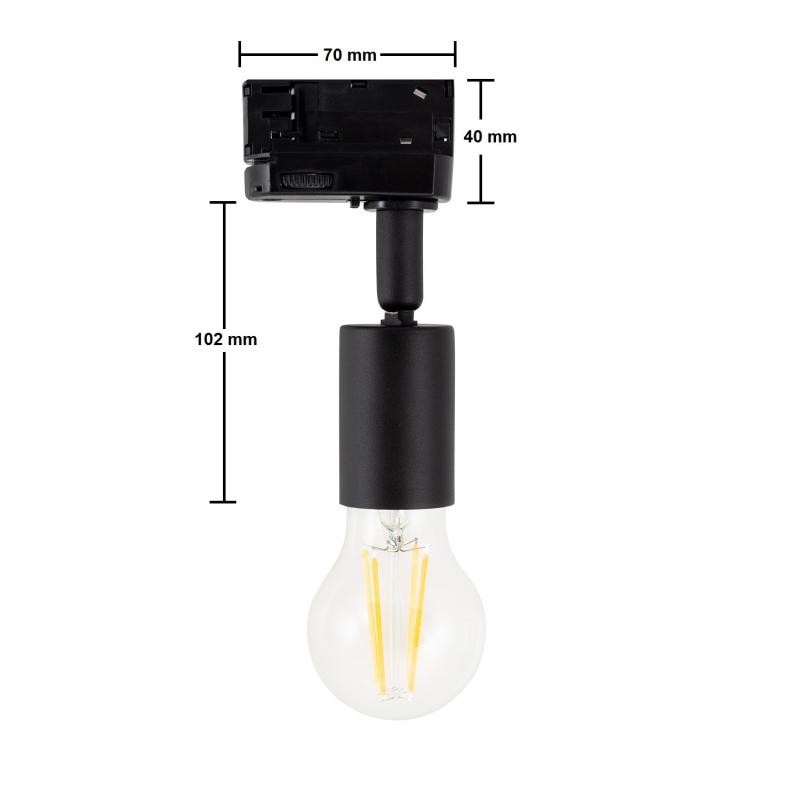 Image of Three Circuit Track Light Spotlight E27 Lampholder
