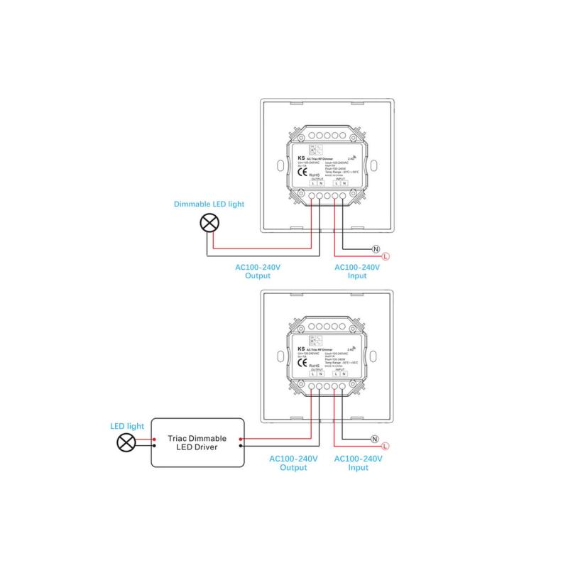 Image of Dimmer Switch LED TRIAC compatible with RF Remote