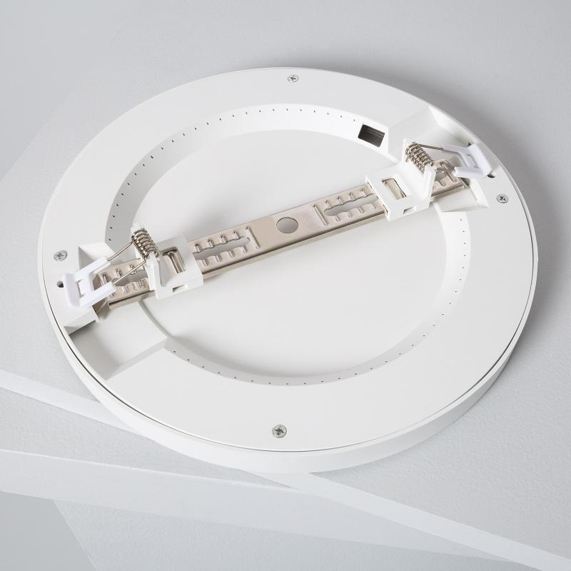 Image of 18W Round Selectable LED Flush Ceiling Light Adjustable Cutout D75-205 mm PIR Sensor