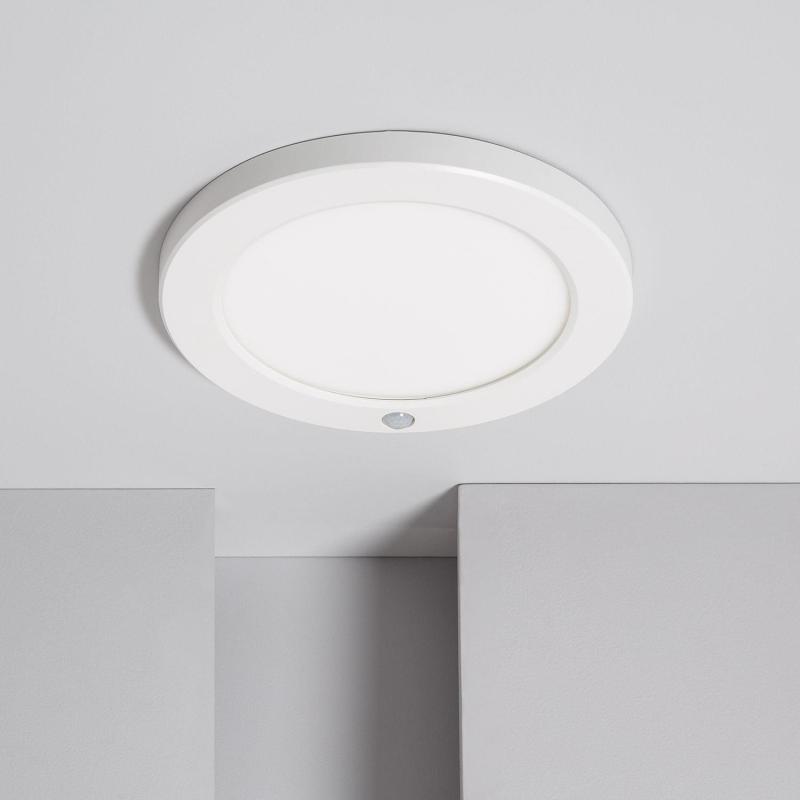 Image of 18W Round Selectable LED Flush Ceiling Light Adjustable Cutout D75-205 mm PIR Sensor