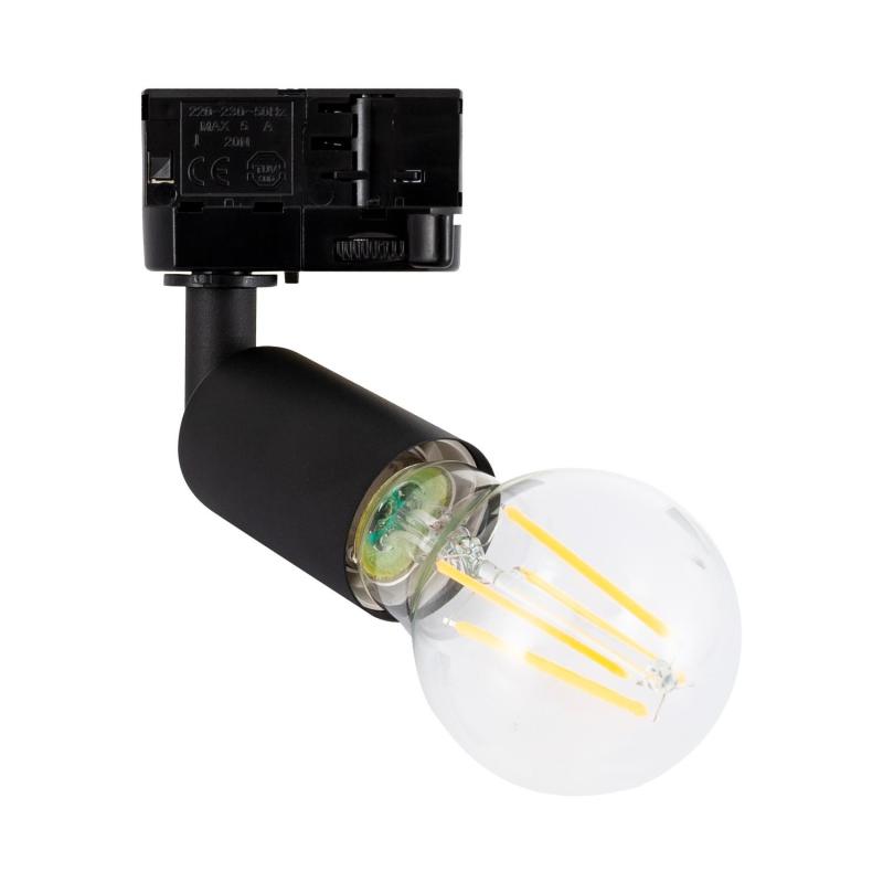 Image of Three Circuit Track Light Spotlight E27 Lampholder