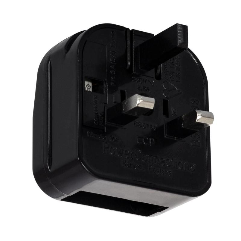 Image of Europe Flat Head Plug to UK Plug Adaptor