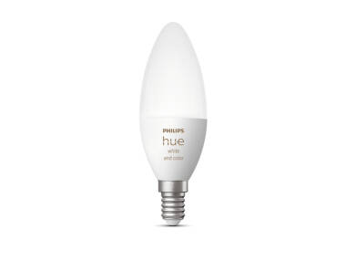 Image of PHILIPS Hue 4W Selectable Colour RGBW LED Candle Bulb - Small Screw Cap