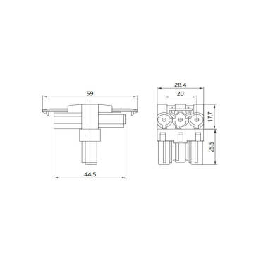 Image of T Distributor Connector GST18 Input 3 Poles