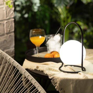 Image of Edit Mkono Sphere USB Rechargeable LED Outdoor Table Lamp