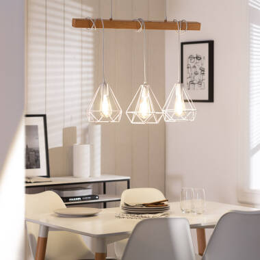 Image of Edit Sardo 3 Light Geometric Ceiling Bar Pendant Light