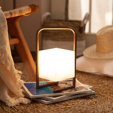Image of Edit Mkono Cube USB Rechargeable LED Outdoor Table Lamp
