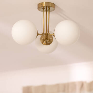 Image of Edit Amatler 3 Light Flush Ceiling Light