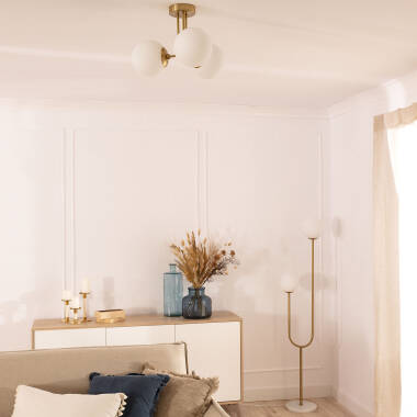 Image of Edit Amatler 3 Light Flush Ceiling Light