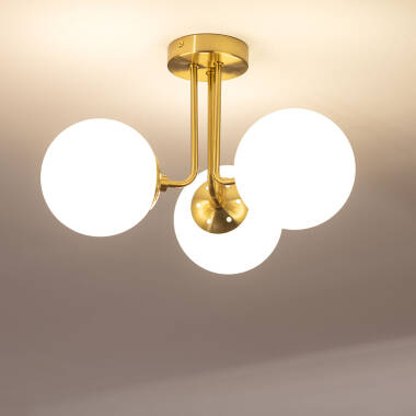 Image of Edit Amatler 3 Light Flush Ceiling Light