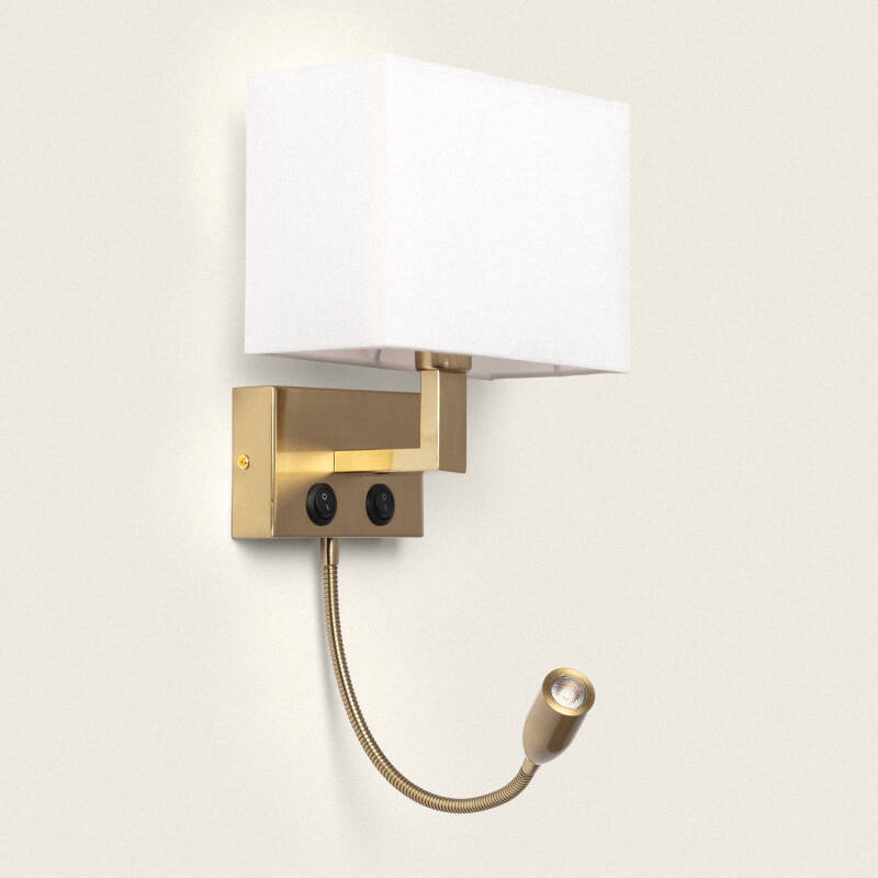 Image of Edit Waldorf Wall Light with LED Reading Light