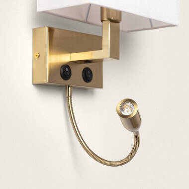 Image of Edit Waldorf Wall Light with LED Reading Light