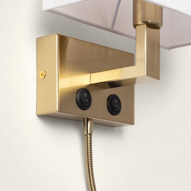 Image of Edit Waldorf Wall Light with LED Reading Light