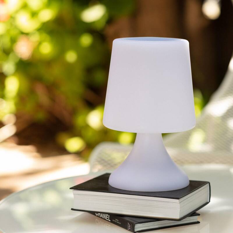 Image of Edit Uyoga USB Rechargeable LED Outdoor Table Lamp with Speaker and Remote Control