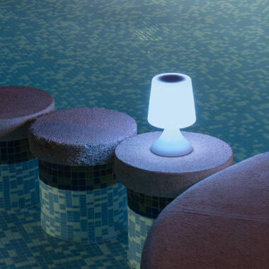Image of Edit Uyoga USB Rechargeable LED Outdoor Table Lamp with Speaker and Remote Control