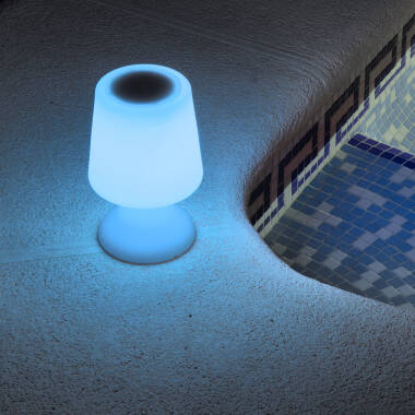 Image of Edit Uyoga USB Rechargeable LED Outdoor Table Lamp with Speaker and Remote Control