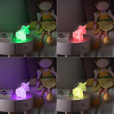 Image of Edit Unicorn Battery Operated Colour Changing LED Table Lamp