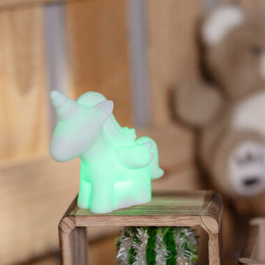 Image of Edit Unicorn Battery Operated Colour Changing LED Table Lamp
