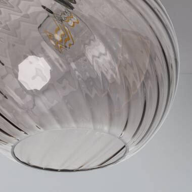 Image of Edit Kikombe Smoked Glass Ceiling Flush Light