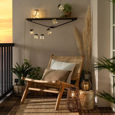 Image of Edit Solar LED Solar Glass Jar With Fairy Lights