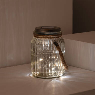 Image of Edit Solar LED Solar Glass Jar With Fairy Lights