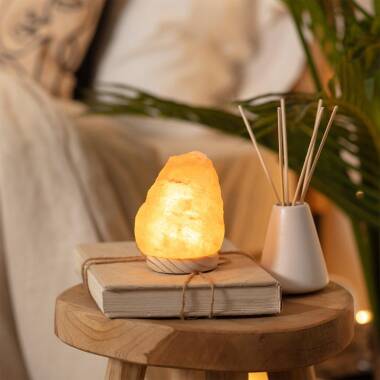Image of Edit Mineral Salt LED Table Lamp with USB Connection