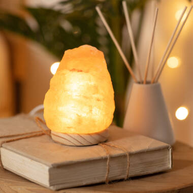 Image of Edit Mineral Salt LED Table Lamp with USB Connection