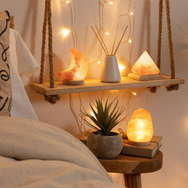 Image of Edit Mineral Salt LED Table Lamp with USB Connection