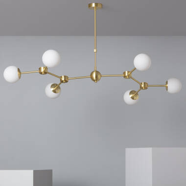 Image of Edit Moonlight 6 Arm Semi-Flush Ceiling Light