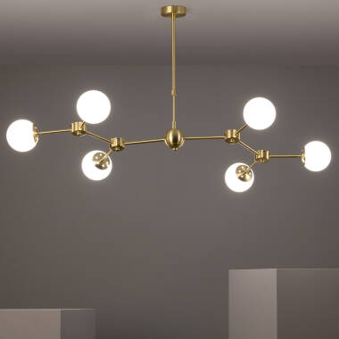 Image of Edit Moonlight 6 Arm Semi-Flush Ceiling Light