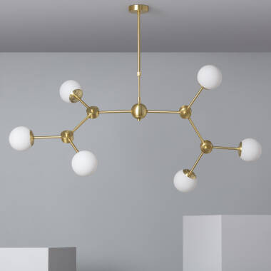 Image of Edit Moonlight 6 Arm Semi-Flush Ceiling Light