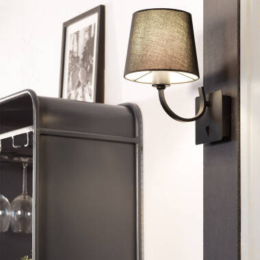 Image of Edit Kuombi Metal Wall Light with Fabric Shade