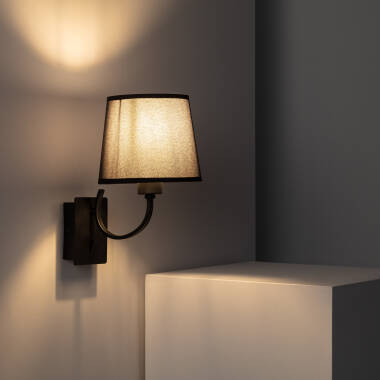 Image of Edit Kuombi Metal Wall Light with Fabric Shade