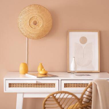 Image of Edit Manen Bamboo Wall Light With Plug