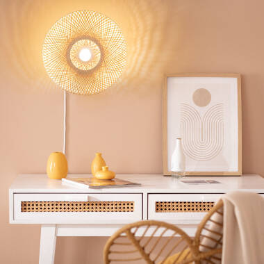 Image of Edit Manen Bamboo Wall Light With Plug