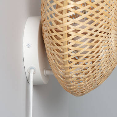 Image of Edit Manen Bamboo Wall Light With Plug