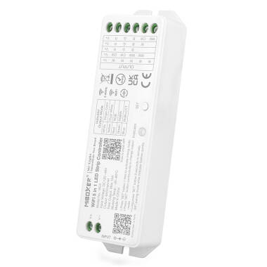 Image of 5 in 1 WiFi LED Controller for Monochrome/CCT/RGB/RGBW/RGBW/RGBWW 12/24V DC LED Strip MiBoxer