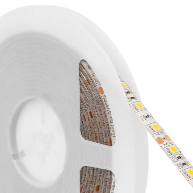 Image of 5m Cool White 12V DC LED Strip 60LED/m 10mm Wide Cut at every 5cm IP65