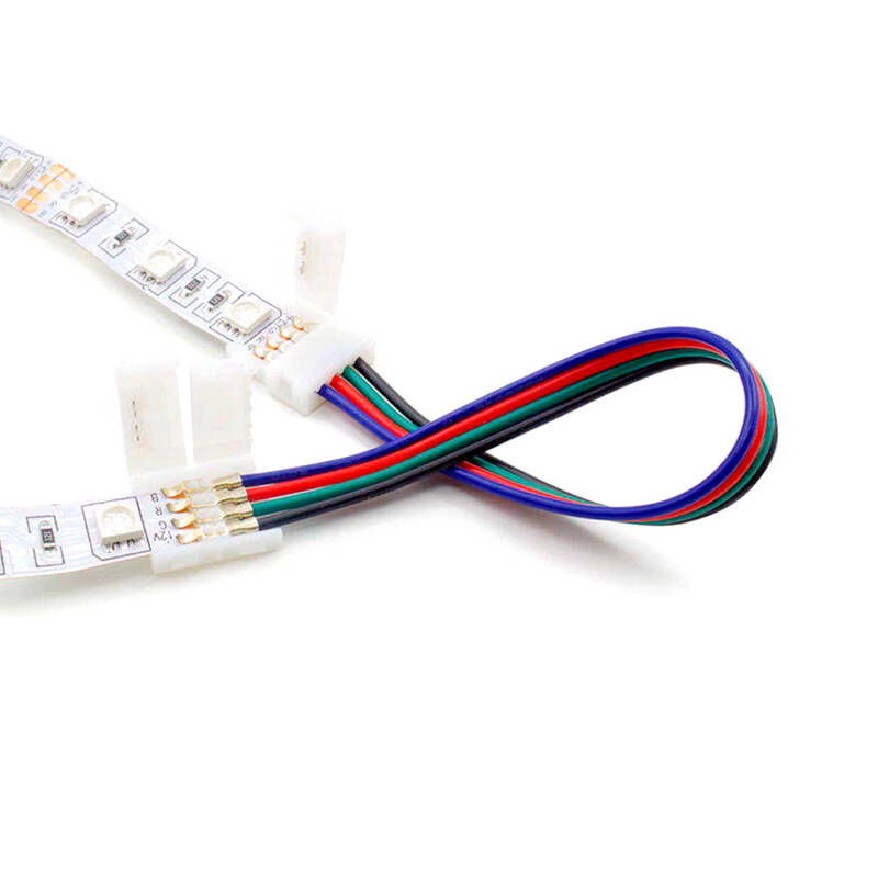 Image of Double 10mm Connector Cable for 12/24V DC RGB LED Strips